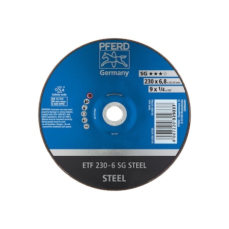 Pferd Grinding Wheel, Saucer, 9"x1/4 61702